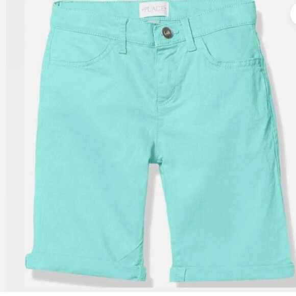 The Children's Place, Teal, Blue, Jean Shorts, Size 8/Slim, NWT - Picture 2 of 2
